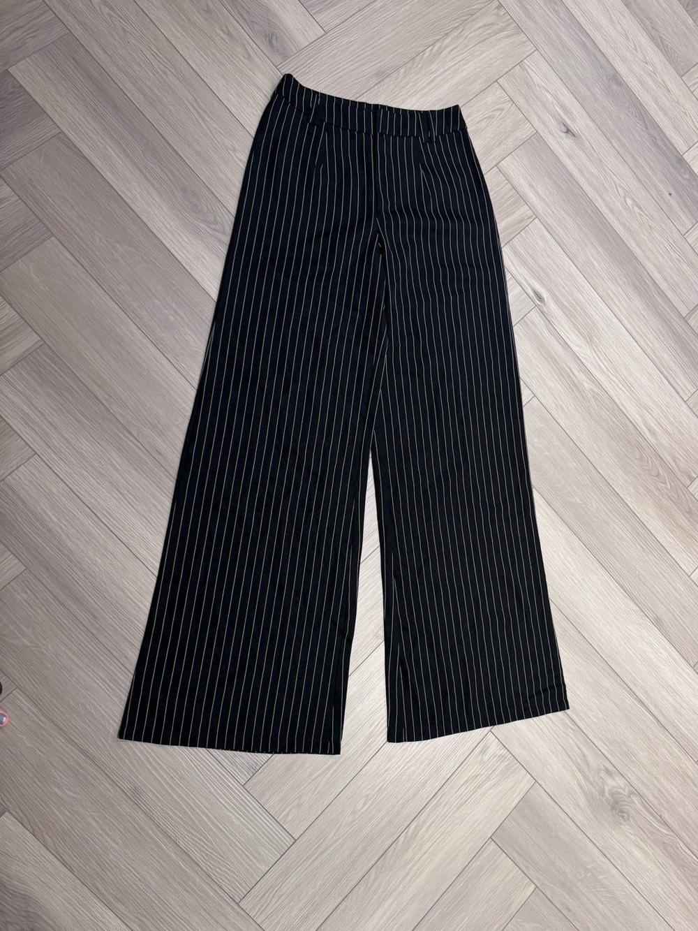 PrettyLittleThing Black with White Pinstripe Trousers